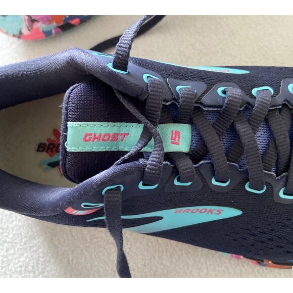 Brooks Women's Eclipse Baja Blue Pink Ghost 15 Running Shoes Sz 7.5 - Picture 7 of 9